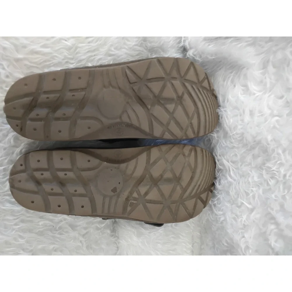 Gravity Defyer G-Defy Men 11 Brown Gray Orthotic Recovery Slide Sandals Buckle
